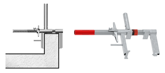 Edge Protection Clamps can be connected to parapets