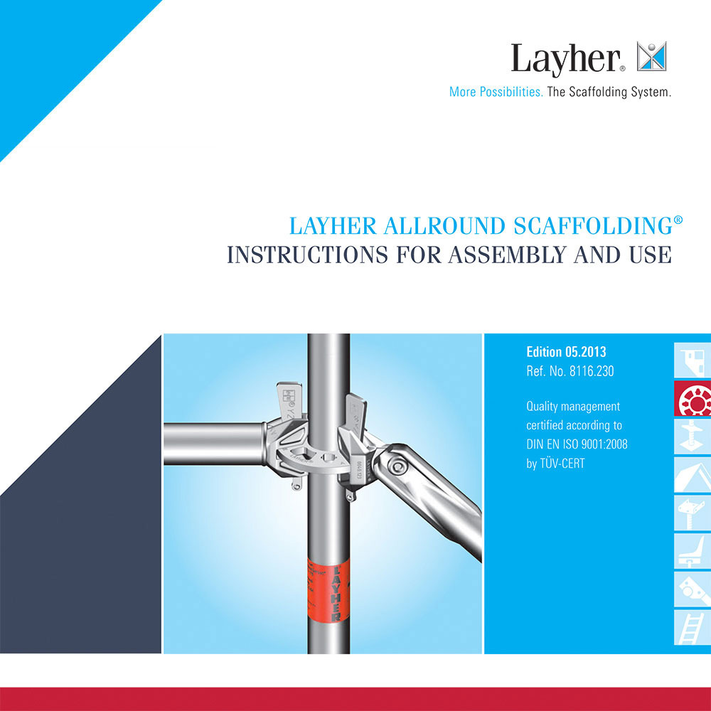 Layher Allround Scaffolding Instructions for Assembly and Use downloads