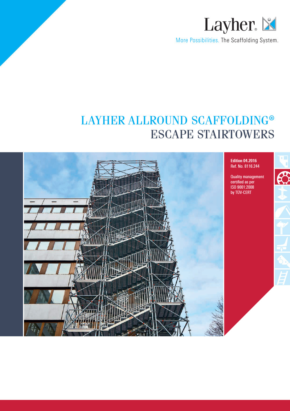 Layher Allround Scaffolding Escape Stairtowers brochures