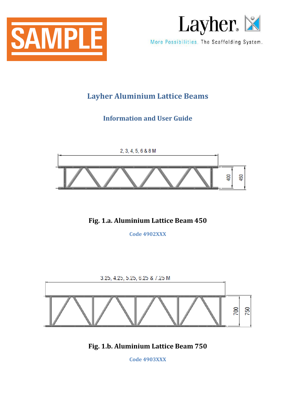 Layher Aluminium Beams Instructions and User Guide