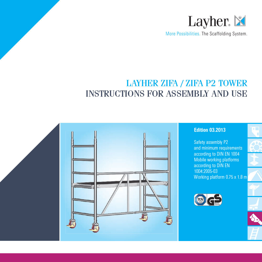 Layher Zifa Instructions for Assembly and Use downloads