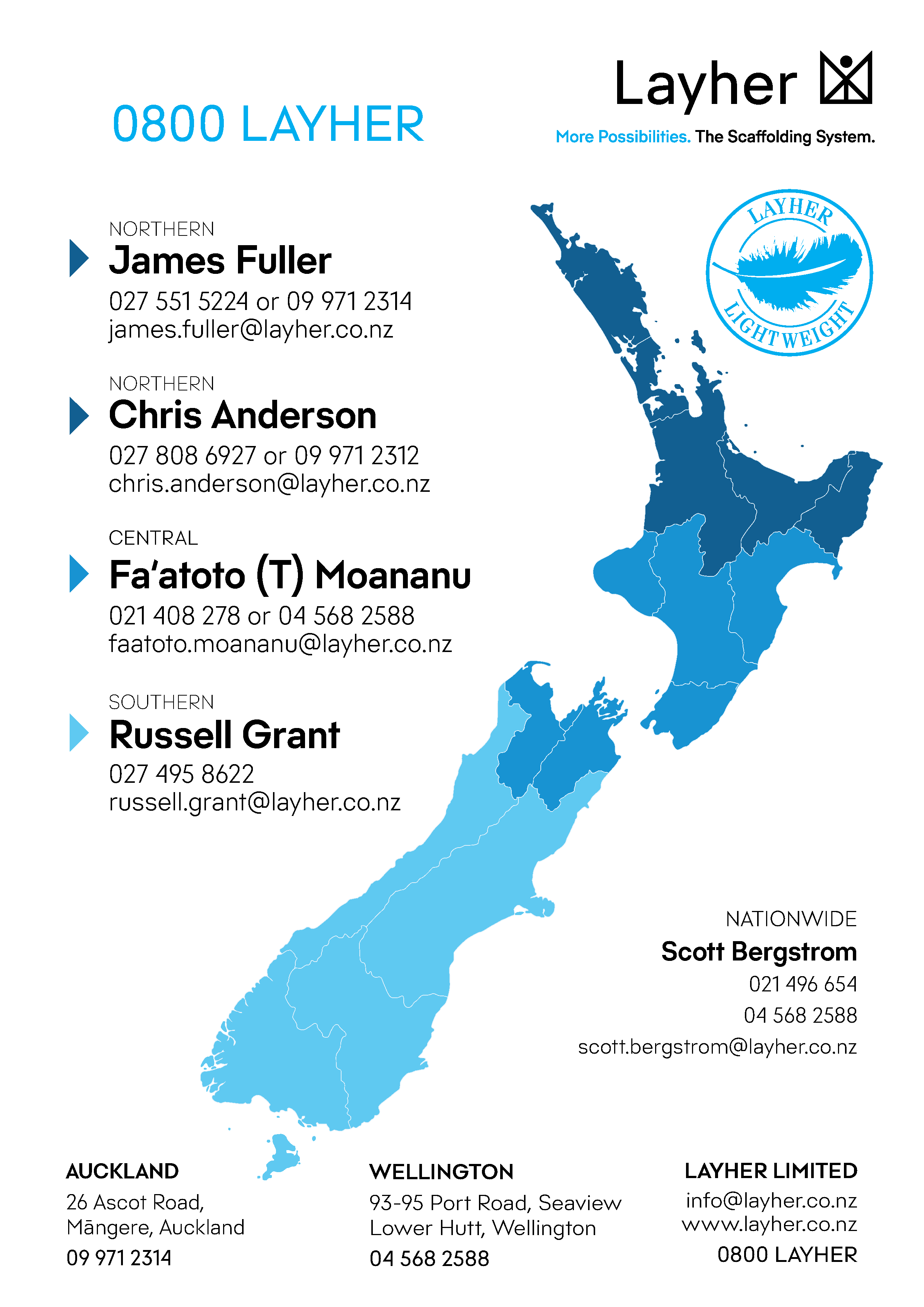 Layher contact sales New Zealand