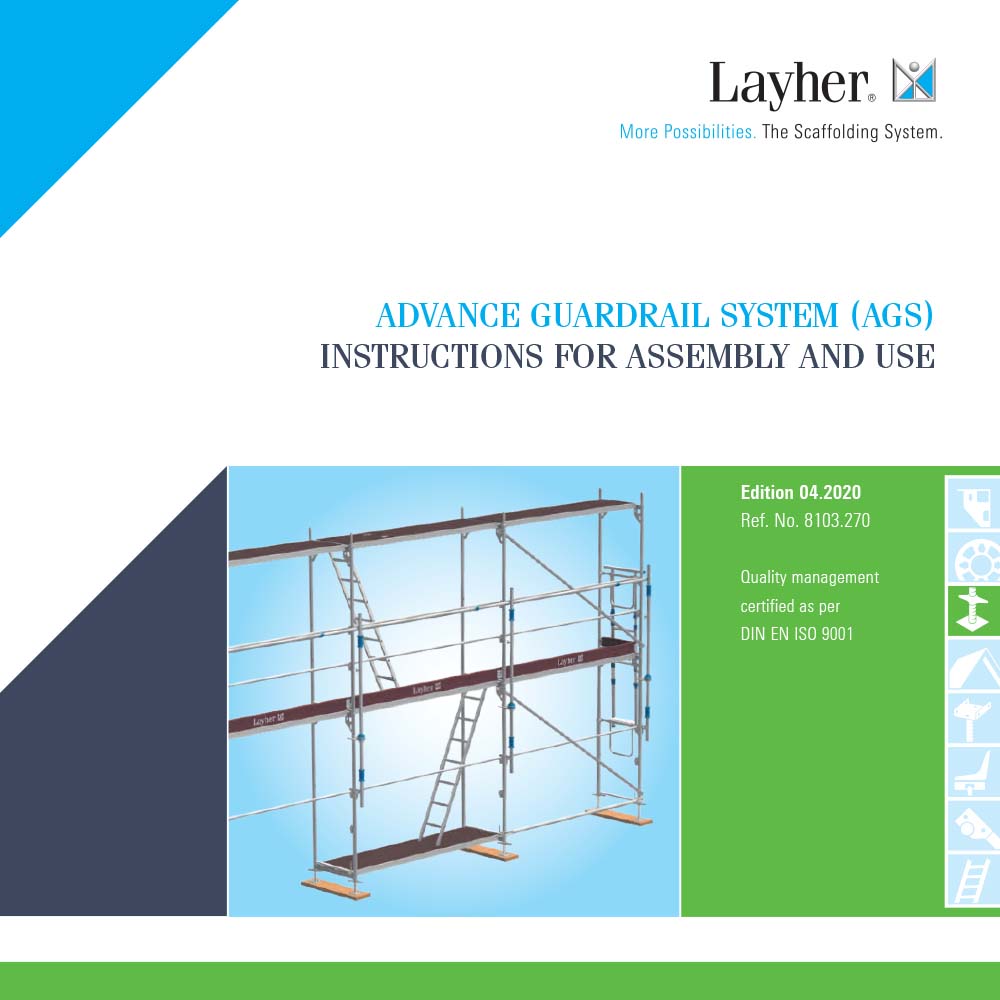 Layher Advance Guardrail System Instructions for Assembly and Use downaloads