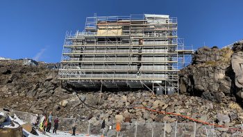 Whakapapa Ski Field scaffold