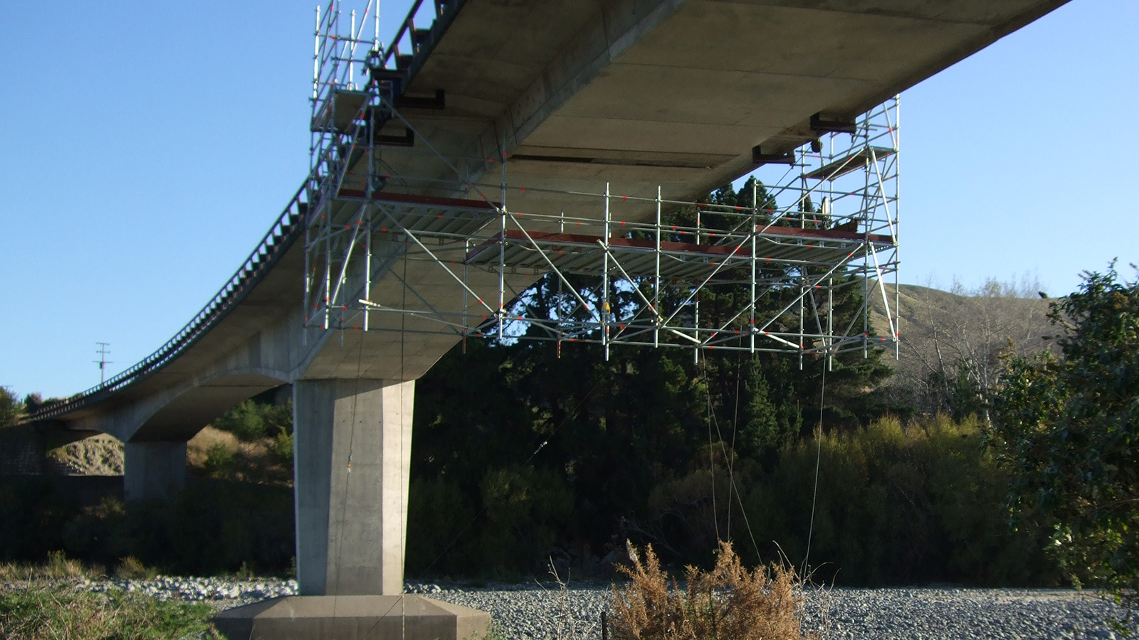 Bridge over the Clarence River by Scaffold Marlborough