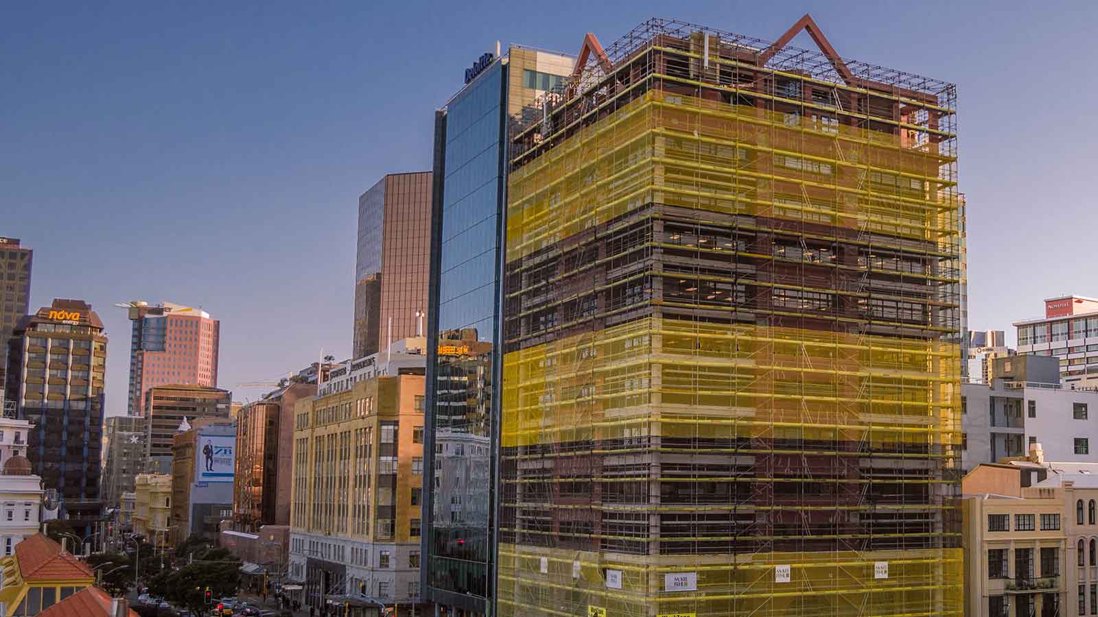 Customhouse Quay Wellington by WorkZone Scaffolds