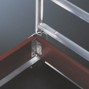 Sturdy decks and toe boards for safety and protection on mobile scaffolds