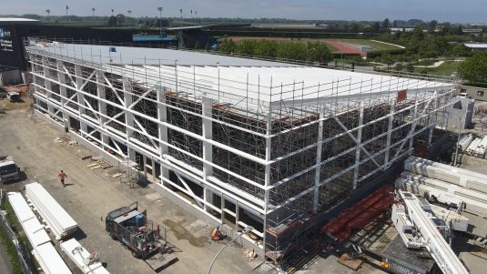 Hawkes Bay Aquatic Centre scaffolding