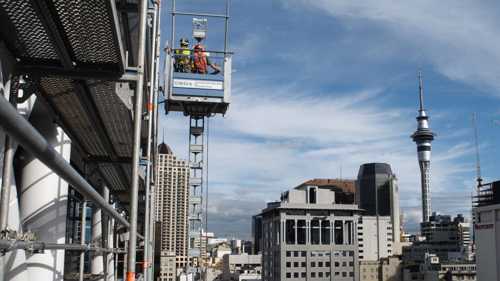 GEDA 500 Z/ZP construction lift, Auckland, New Zealand