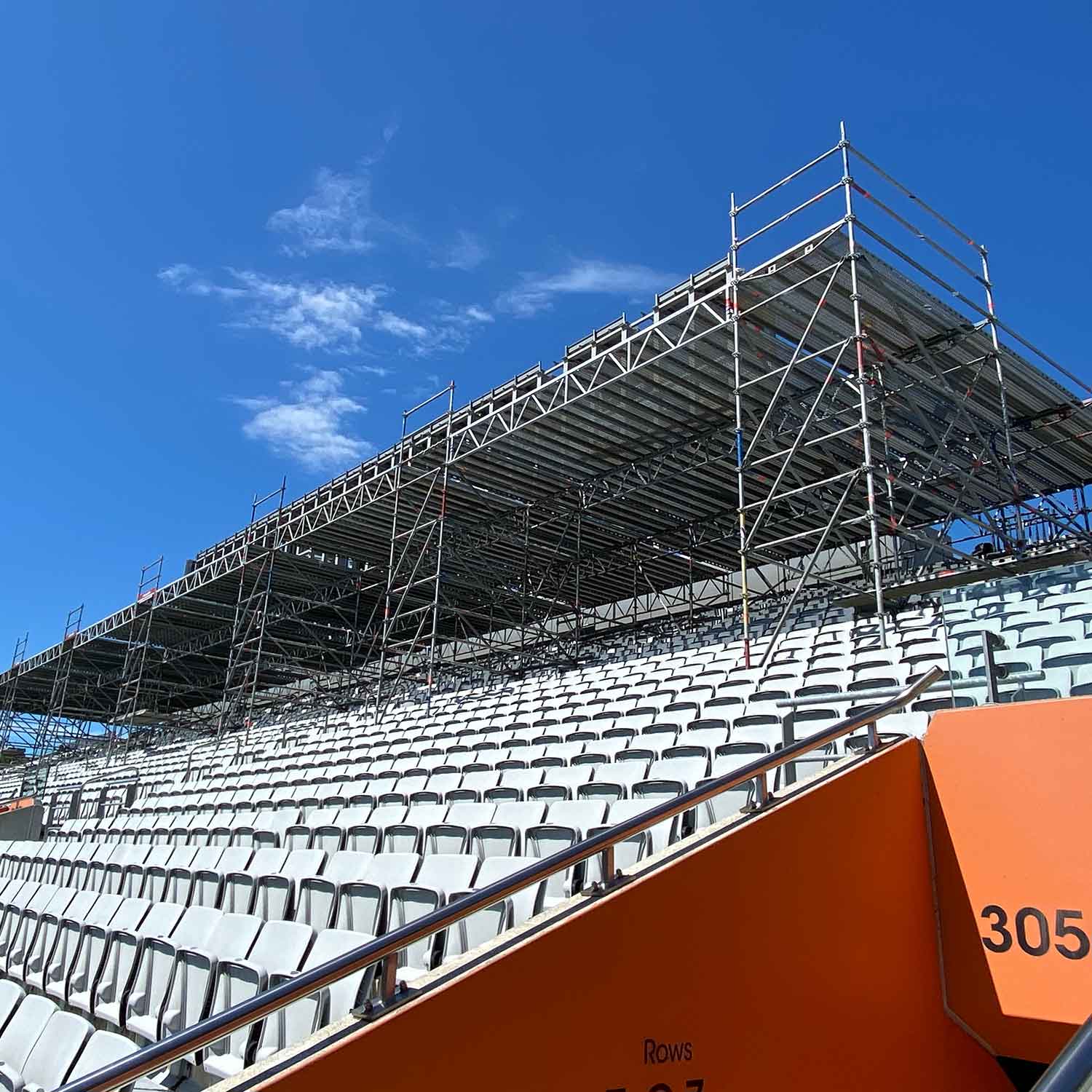 Upright Access Systems used Layher Allround Scaffolding on the Eden Park project