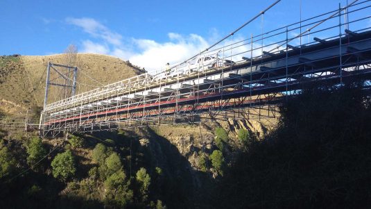 suspension bridge layher scaffold