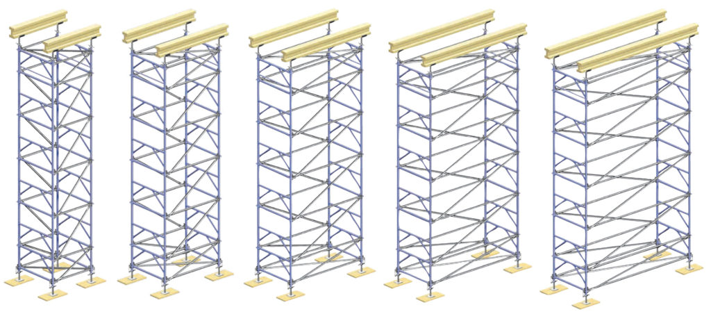 shoring scaffold configuration