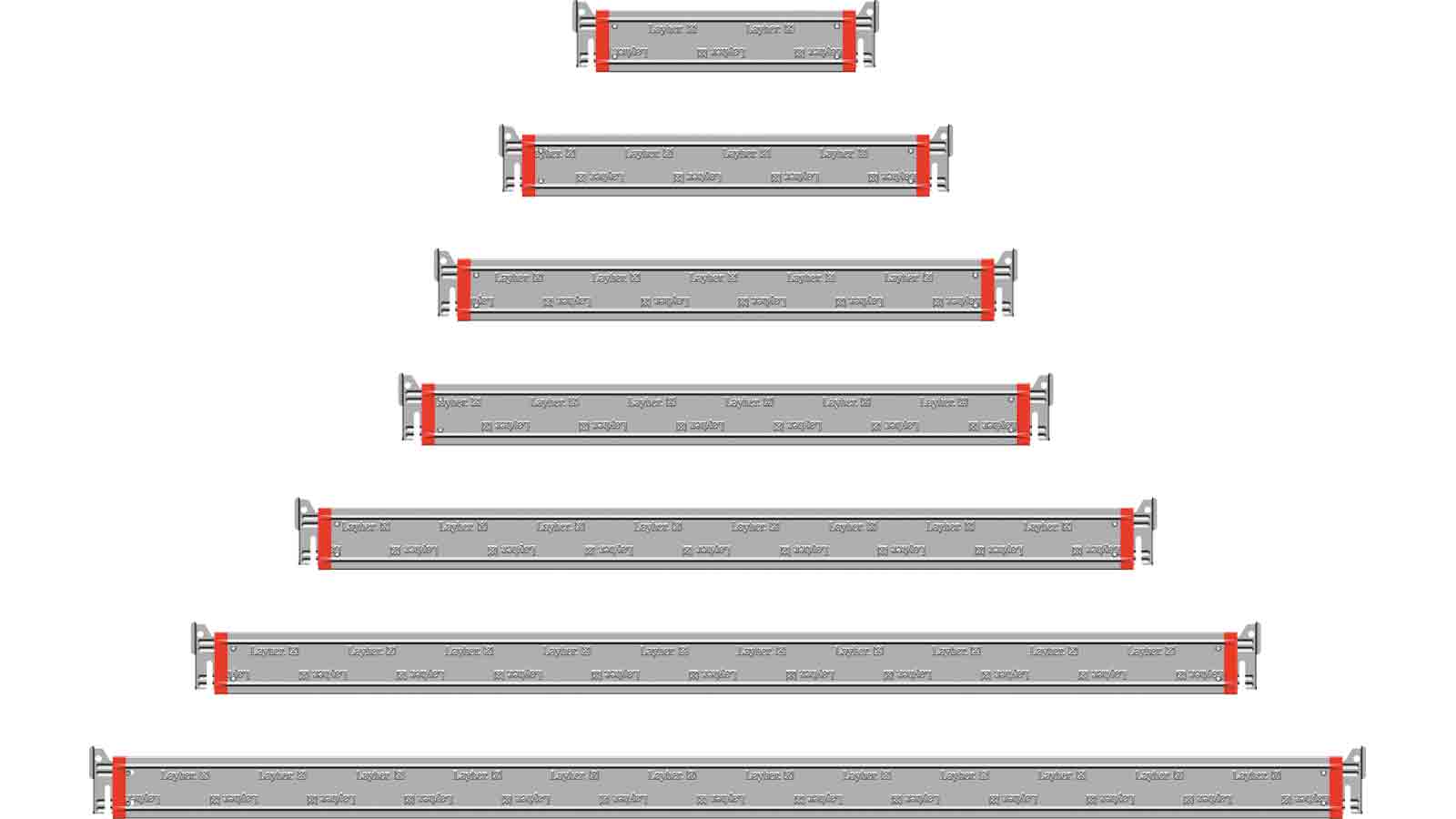 Layher aluminium toe boards