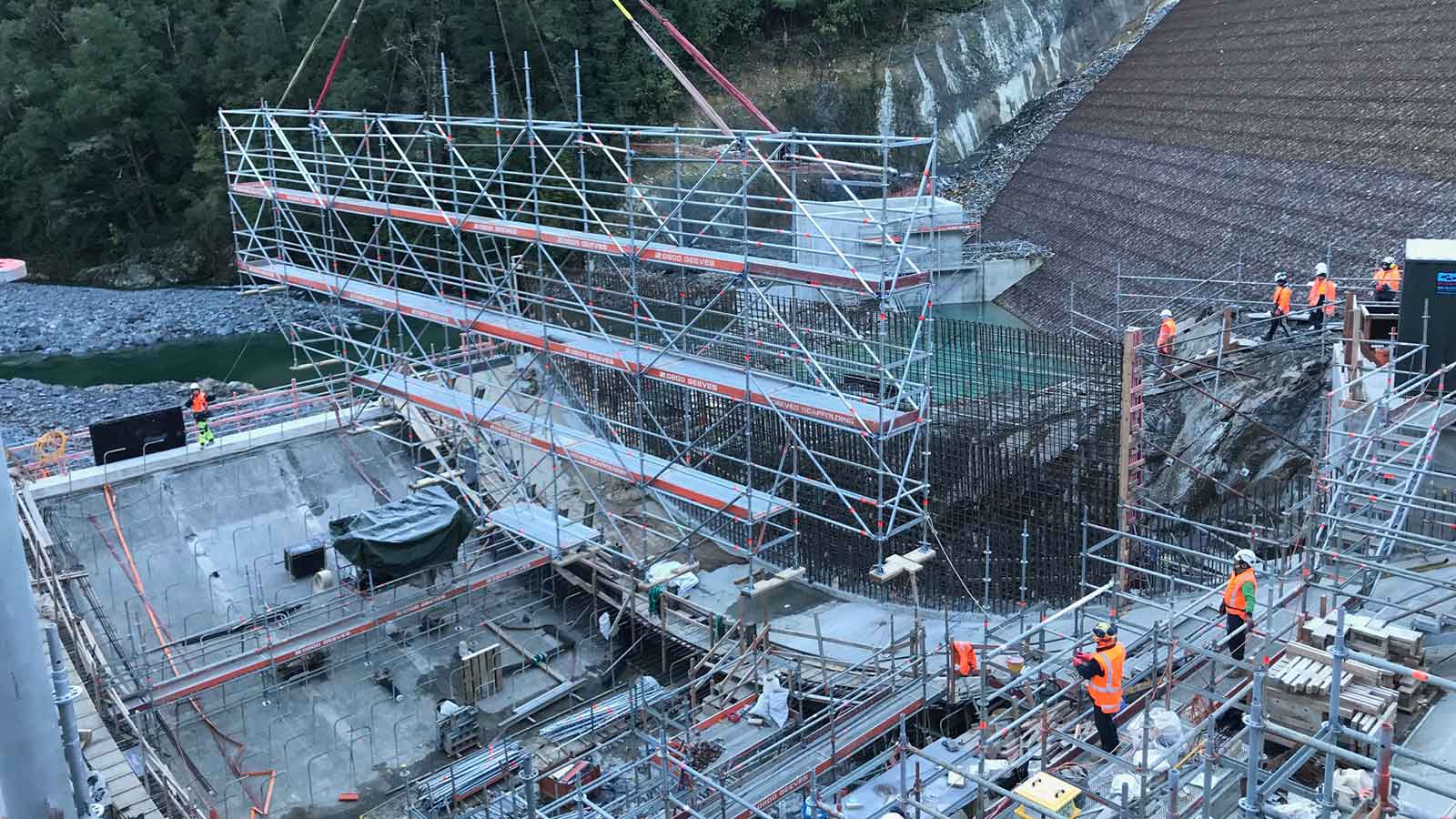 Waimea Community Dam Scaffold by Geeves Scaffolding